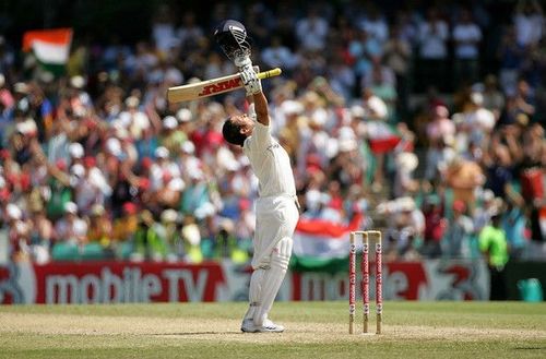 Sachin Tendulkar celebrating one of his many centuries