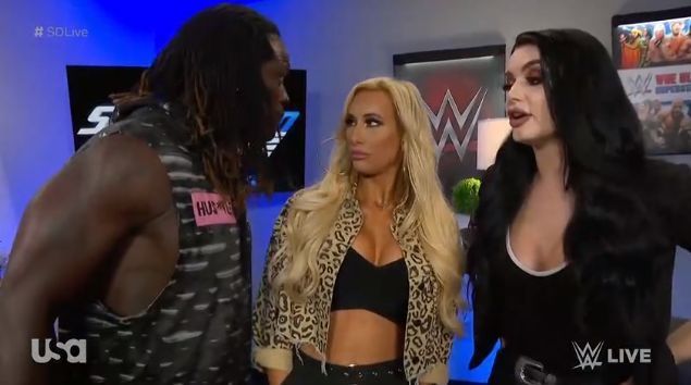R-Truth just wants to pin Carmella so bad...