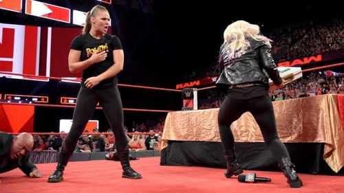 Ronda Rousey assaulted both Kurt Angle and Alexa Bliss on Raw