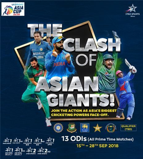 Asia Cup 2018 Poster Released by Star Sports