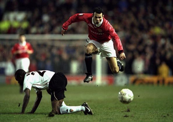 Ryan Giggs and Jocelyn Angloma