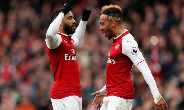 Image result for lacazette and aubameyang together