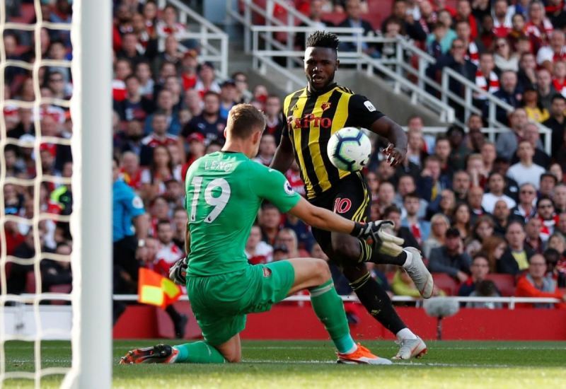 Image result for isaac success arsenal 2-0 watford