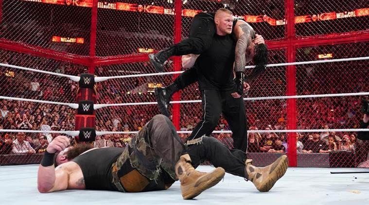 Image result for wwe hell in a cell 2018 lesnar