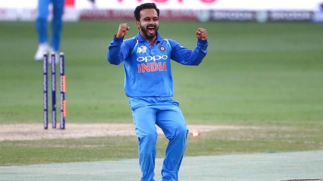 Image result for kedar jadhav bowling