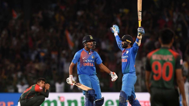 Dinesh Karthik struck the match-winning six in Nidahas Trophy Final