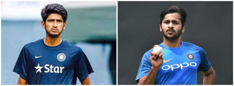 Khaleel Ahmed(L) and Shardul Thakur(R)- new additions to the Indian pace department