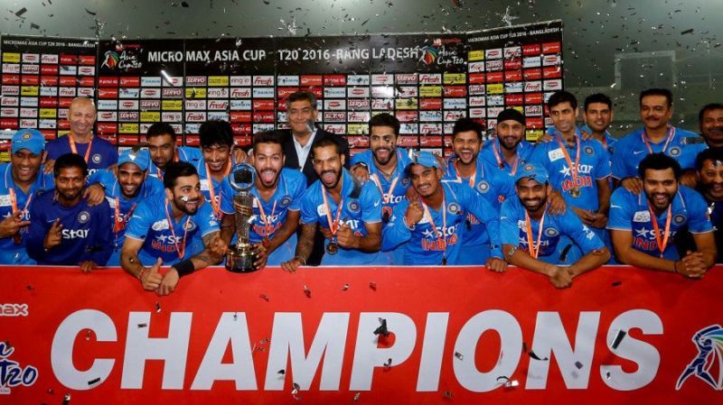 Victorious Indian Team at the 2016 Asia Cup