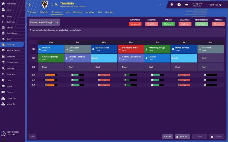 Specific Training in FM 19.