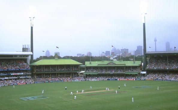 A general view of action from the second test match between Australia and South Africa at the Sydney