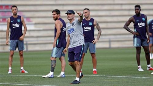 Valverde Pictured During a Trainig Session