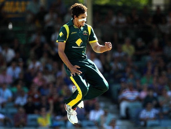 Starc during an Australian training session