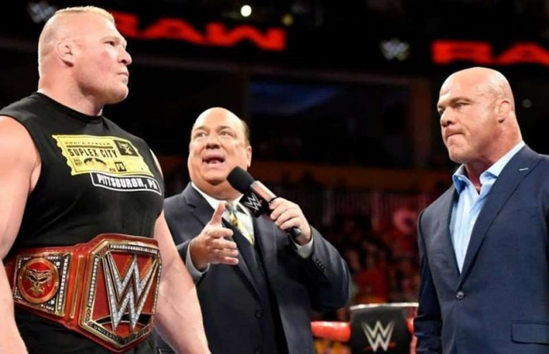 Kurt Angle, Brock Lesnar,