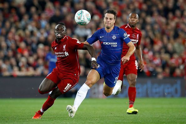 Azpilicueta struggled to keep Mane at bay