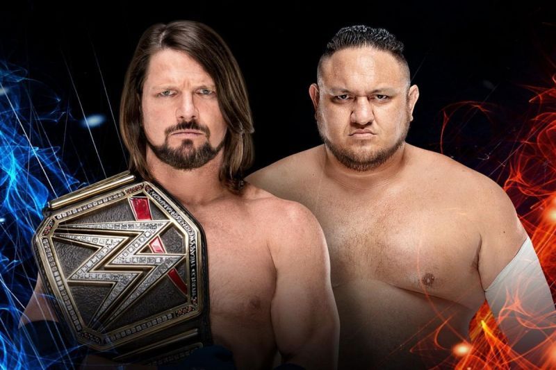 Image result for aj styles samoa joe match