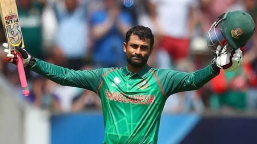 Tamim Iqbal celebrates a hundred.