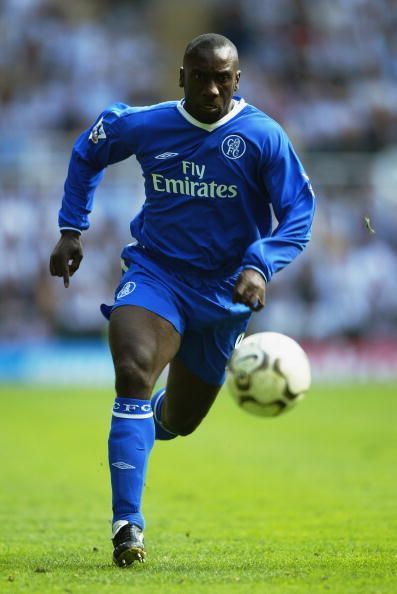 Jimmy Floyd Hasselbaink of Chelsea...