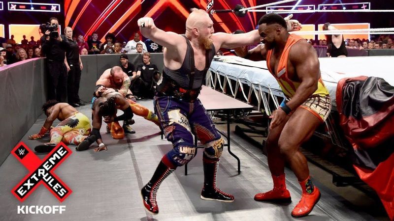 Image result for wwe extreme rules 2018 new day vs sanity