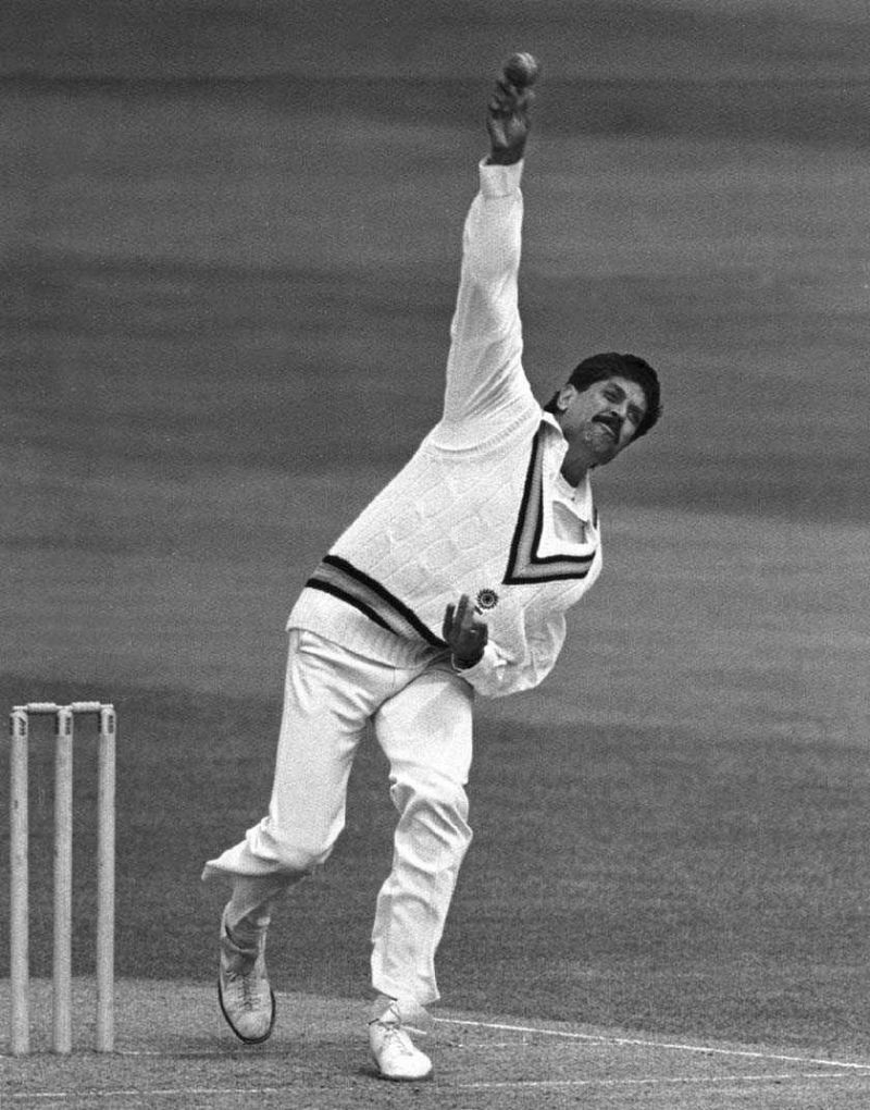 Kapil Dev, leading wicket taker of the series