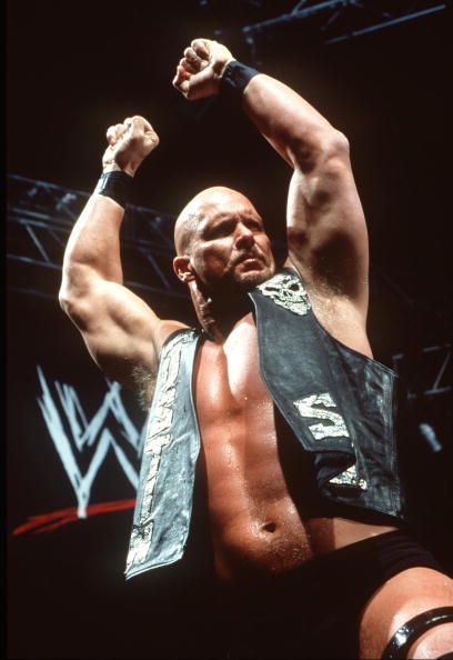 World Wrestling Federation&#039;s Wrestler Steve Austin Poses June 12 2000