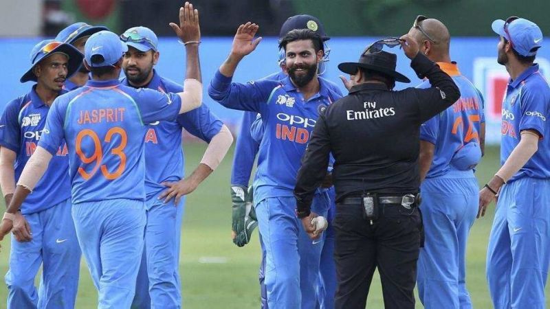 Ravindra Jadeja and Team India celebrates during Ind vs Ban, Asia Cup 2018 Match