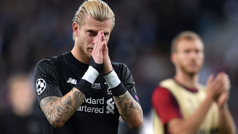 Karius apologizing to the Liverpool fans