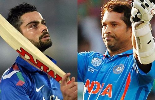 Image result for kohli and sachin tendulkar