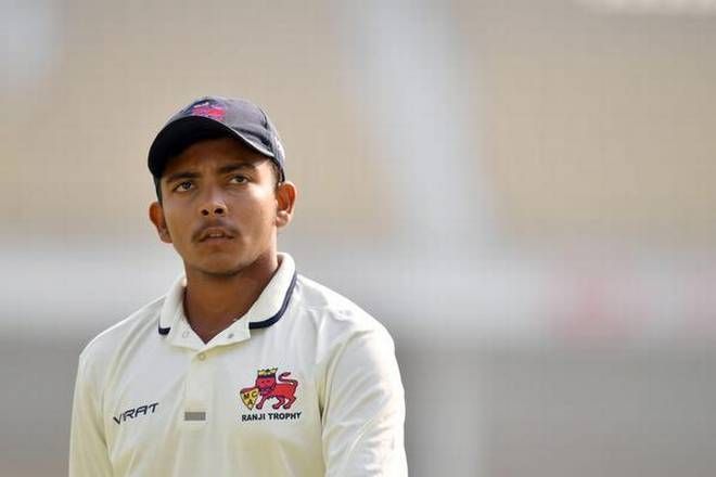 Image result for Prithvi Shaw test