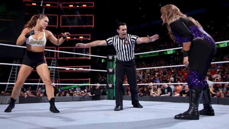 Image result for wwe nia jax vs ronda rousey