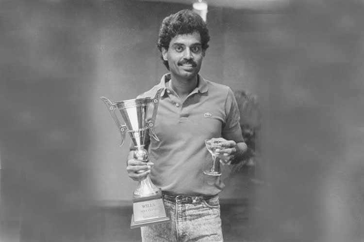 Dilip Vengsarkar with the 1988 Asia Cup
