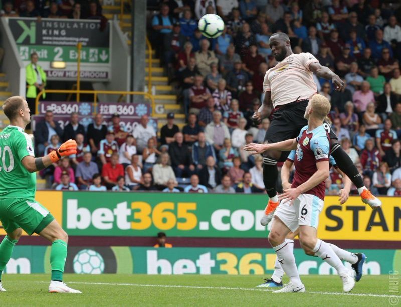 Lukaku scored his first goal with a header from close range.