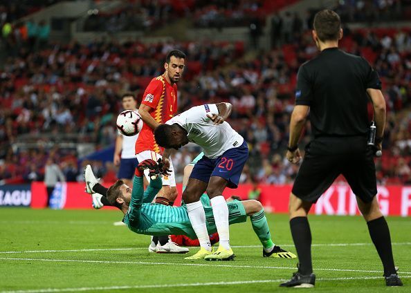 Welbeck goal disallowed England Spain