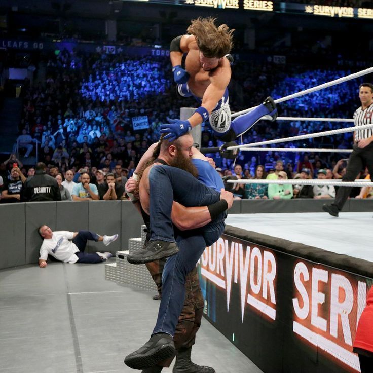 Image result for aj styles and braun strowman