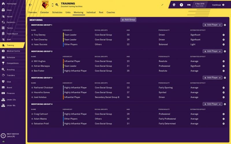 Mentoring in FM 19.