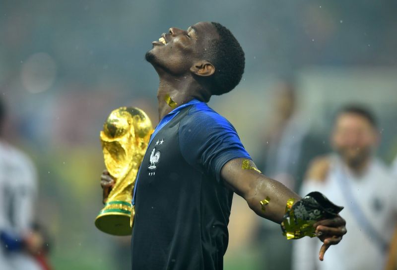 Pogba with the world cup.