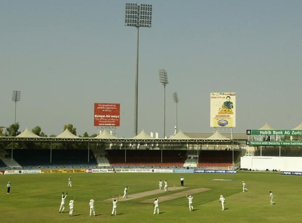 Glenn McGrath takes a wicket