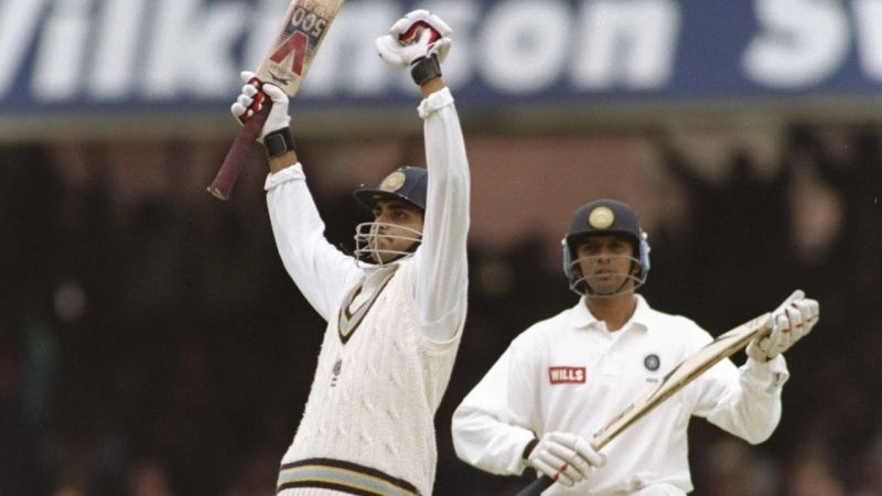 Image result for ganguly and dravid test debut