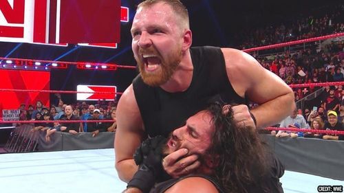 Ambrose assaults the Intercontinental Champion.