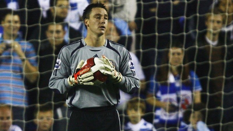 Terry became the goalkeeper for Chelsea against Reading FC after both his keepers were injured