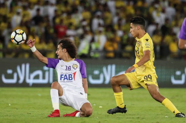 Emirate&#039;s Ali Saleh on the right who plays for Al-Wasl scored twice along with two assists