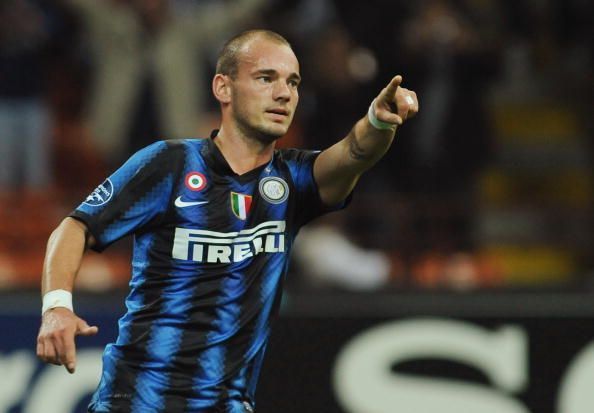 Sneijder played for Mourinho during his Inter days