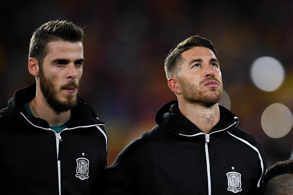 De Gea (l) and Sergio Ramos (r)