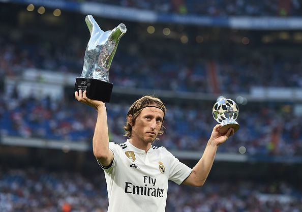 Luka Modric representing Real Madrid in La Liga