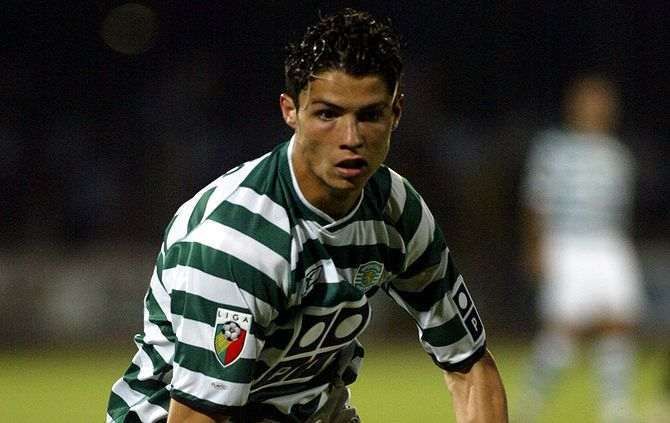 Cristiano Ronaldo during his spell at Sporting Lisbon