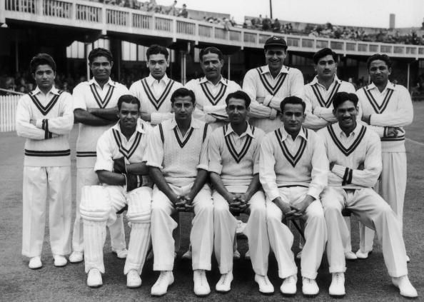 Imtiaz Ahmed (First from left on the bench)