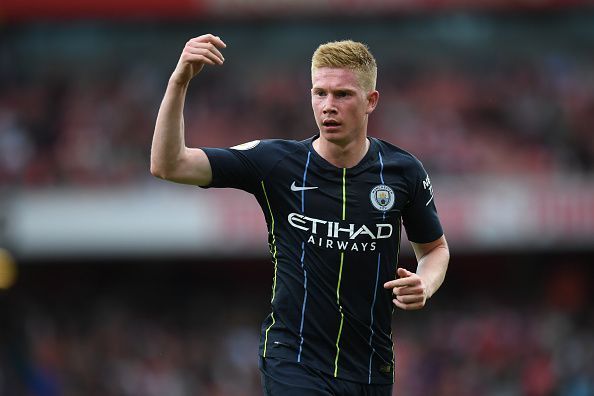 Kevin De Bruyne representing Manchester City in the Premier League