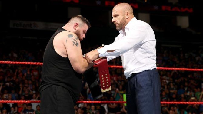 Triple H handed the Universal Championship to Kevin Owens