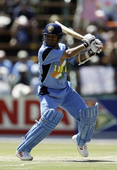 Sachin Tendulkar of India in action