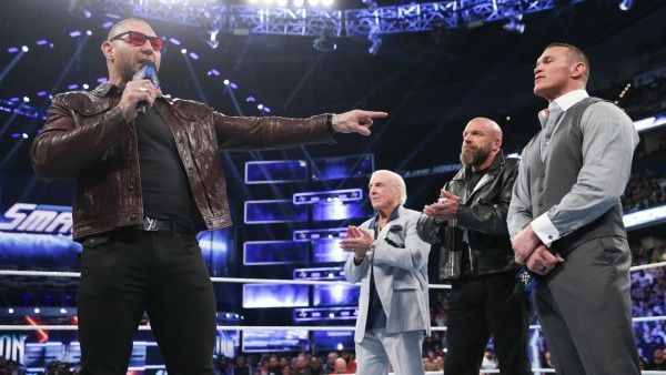 Evolution appeared on SmackDown Live 1000