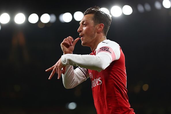 Ozil was in inspired form against Leicester City.